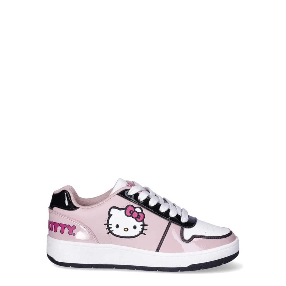 Hello Kitty (Sanrio) Women’s Size 8 Pink, Black, and White Lace-Up Sneakers NWT